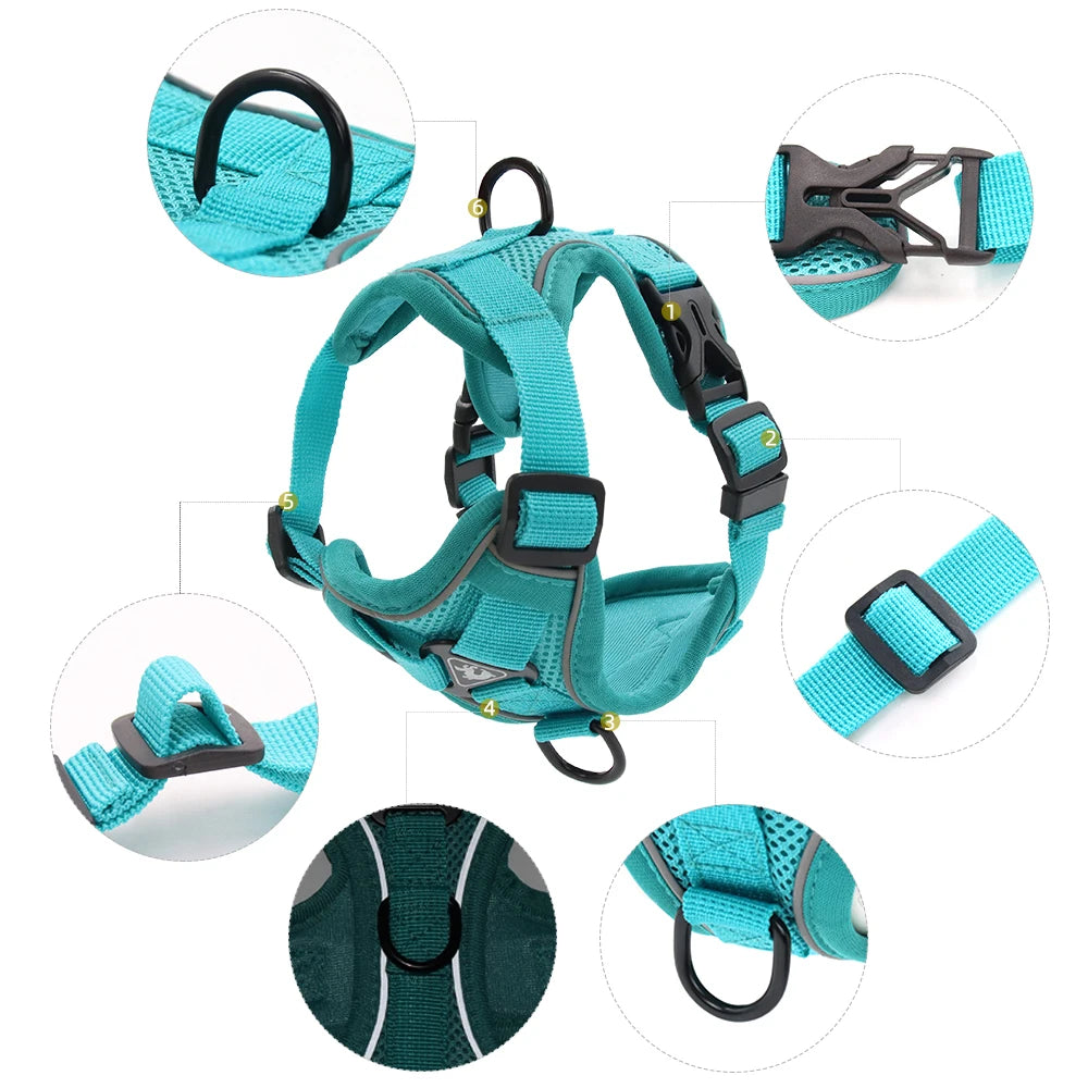 Cat Harness Escape Proof Breathable Cat Harness and Leash for Walking Outdoor Easy Control Pet Dog Cat Leash Reflective Harness