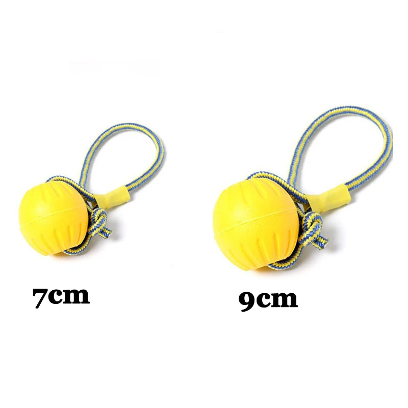 EVA Floating Pet Dog Training Ball Puppy Bite Resistant Ball With Rope Pet Training Ball Chew Toys For Pet Supplies