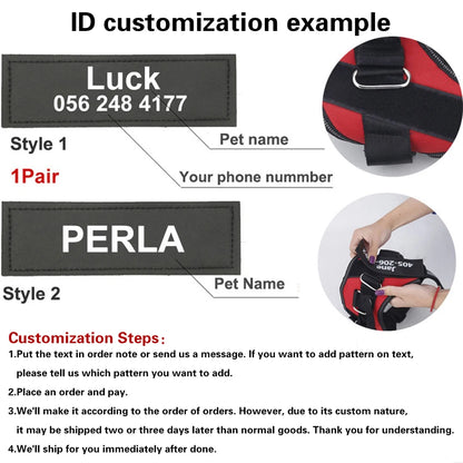 Nylon K9 Personalized Dog harness Reflective Adjustable Harness for Small Medium Large Dogs No Pull Dog Harness for Dropshipping