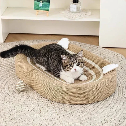 INS Cat Ears Scratching Board Large Household Pet Furniture Cat And Dog Sleeping Bed Wear Resistant Items Pet Toys Pet Supplies