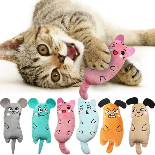 1PC Catnip Toys Funny Interactive Plush Super Soft Pet Kitten Teeth Grinding Cat Toy Claws Thumb Bite Cat Mint For Cats Pet Toys