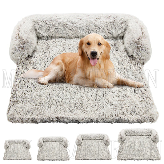 Dog Bed Faux Fur Cat Bed Washable Round Square Pillow Pet Bed Suitable for Small and Medium Dogs S-XXL