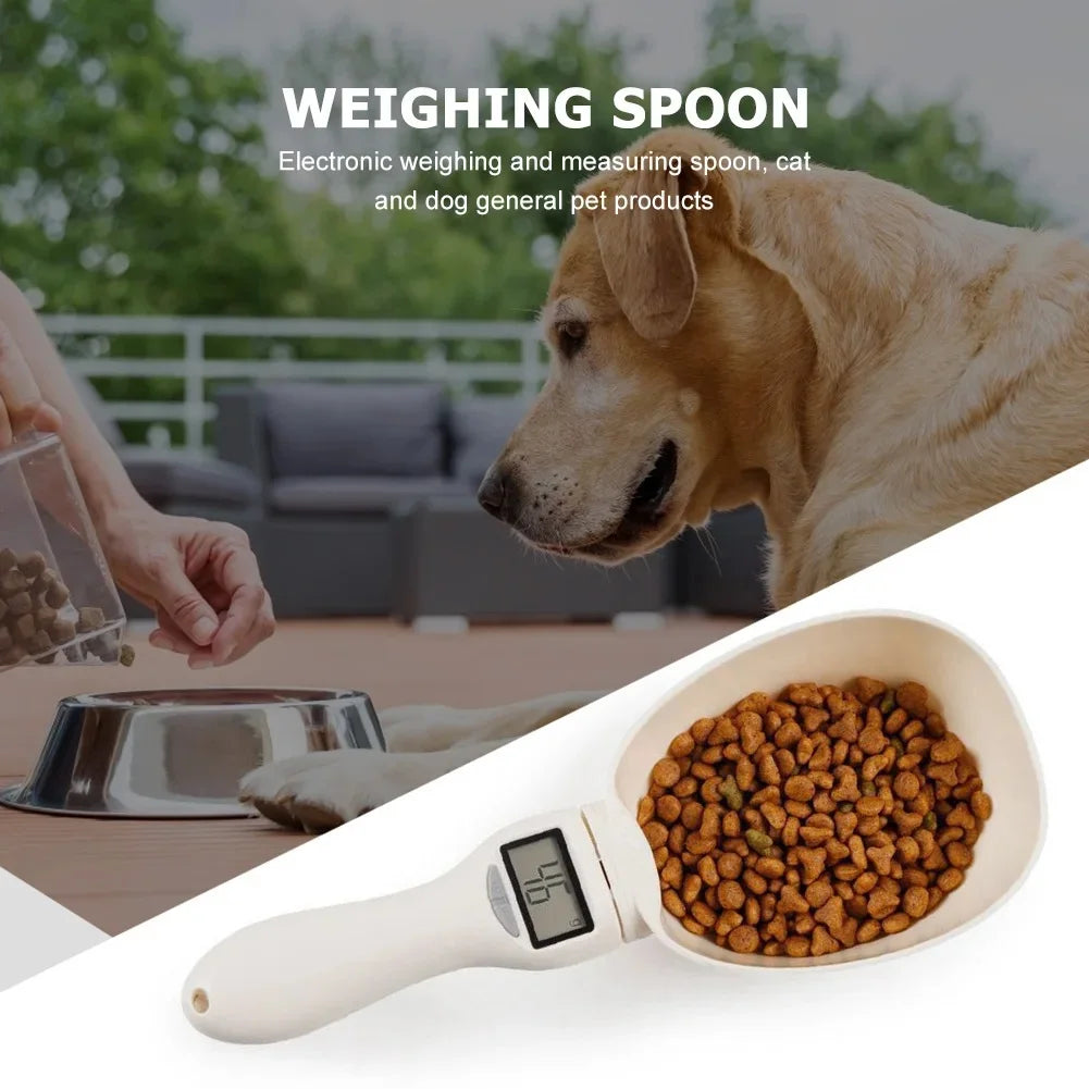 Pet Food Measuring Scoop Electronic Dog Cat Food Measuring Cup Digital Spoon Scale Kitchen Food Scale with LED Display
