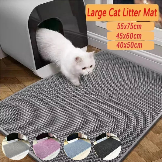 Cat Litter Mat Pet Toilet Waterproof Double Layer Pet Litter Box Mat Nonslip Sand Cat Washable Mat Clean Pad Pet Clean Supplies
