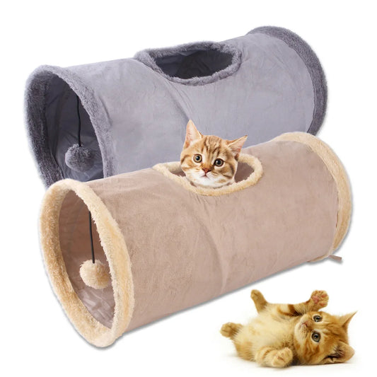 Pet Supplies Cat Tunnel Can Receive Folding Suede Cat Tunnel Cat Toy Drill Bucket. Pet Toys  Cats Toys  Pet Supplies