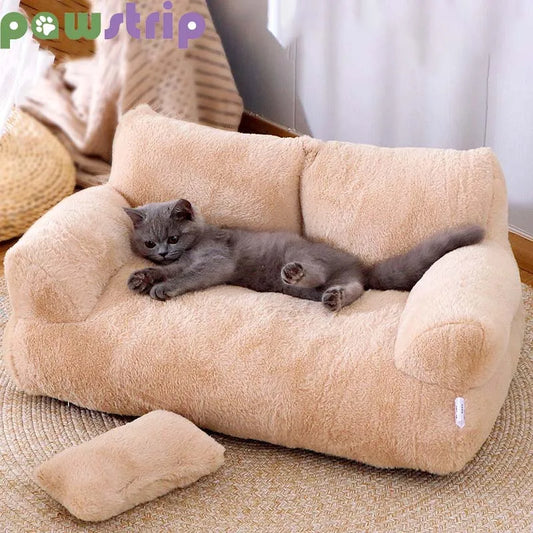 Luxury Cat Bed Super Soft Warm Pet Sofa for Small Dogs Cats Detachable Washable Non-slip Kitten Puppy Sleeping Bed Pet Supplies