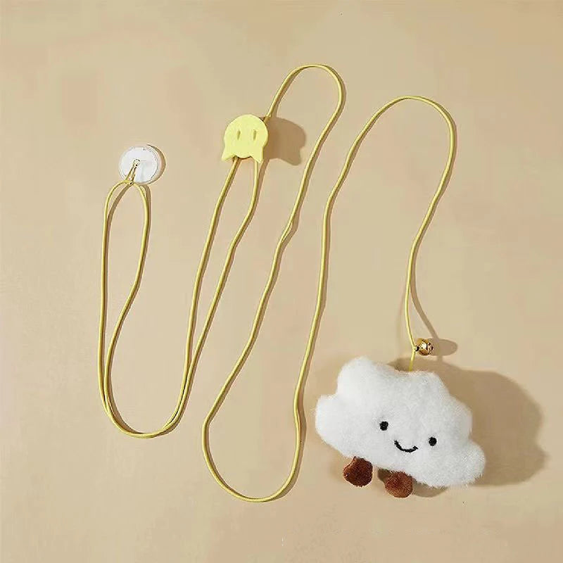 Pet Cat Toys Funny Stick Kitten Self -hi Elastic Rope Dragonfly Shape Feather Bell Teasing Stick Hanging Swing Thousands