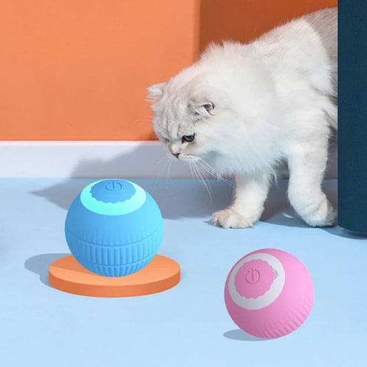 Smart Cat Toys Rolling Ball Rechargeable Electic Interactive Toys for Cats Training Self-moving Funny Pet Toys Puppy Accessories