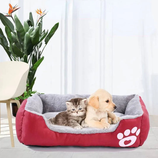 Large Pet Cat Dog Bed Square Plush Kennel Summer Washable Cat Mat Waterproof Mattress Pet Cushion Medium Large Dogs Pet Supplies