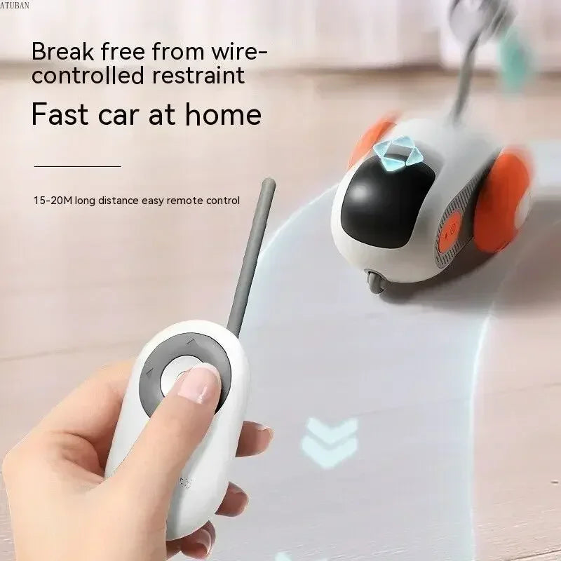 Remote Controlled Smart Cat Toy 2 Modes Automatic Moving Toy Car for Cats Dogs Interactive Playing Kitten Training Pet Supplies