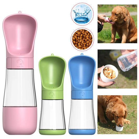 2 In 1 Portable Dog Water Bottle Dispenser For Small Big Dogs Cat Puppy Outdoor Travel Walking Drinking Feeder Bowl Pet Supplies