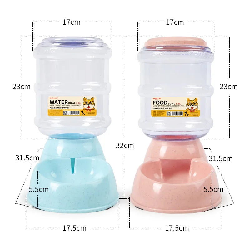 Dog Automatic Feeders Plastic Water Bottle Cat Bowl Feeding and Drinking Dog Water Dispenser Pet Feeding Bowl Pet Supplies