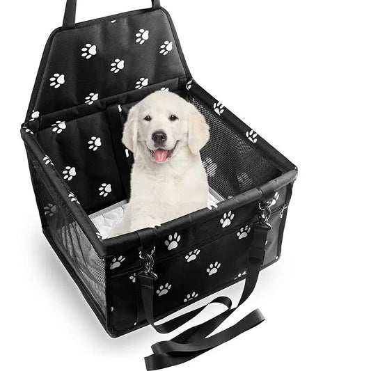 High Quality Pet Dog Car Booster Seat Pet Mesh Puppy Safety Belt Stable Foldable Travel Pet Dog Car Seat Booster Basket