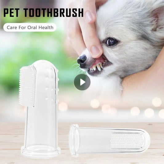 Cat Cleaning Supplies Super Soft Dog Toothbrushes Silica Gel Pet Finger Toothbrush Plush Dog Plus Bad Breath Care Tools